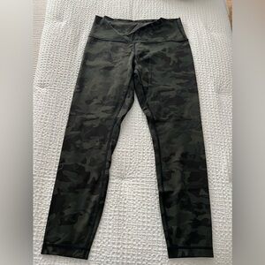 Lululemon Wunder Under High Rise 25 leggings tight camo 10